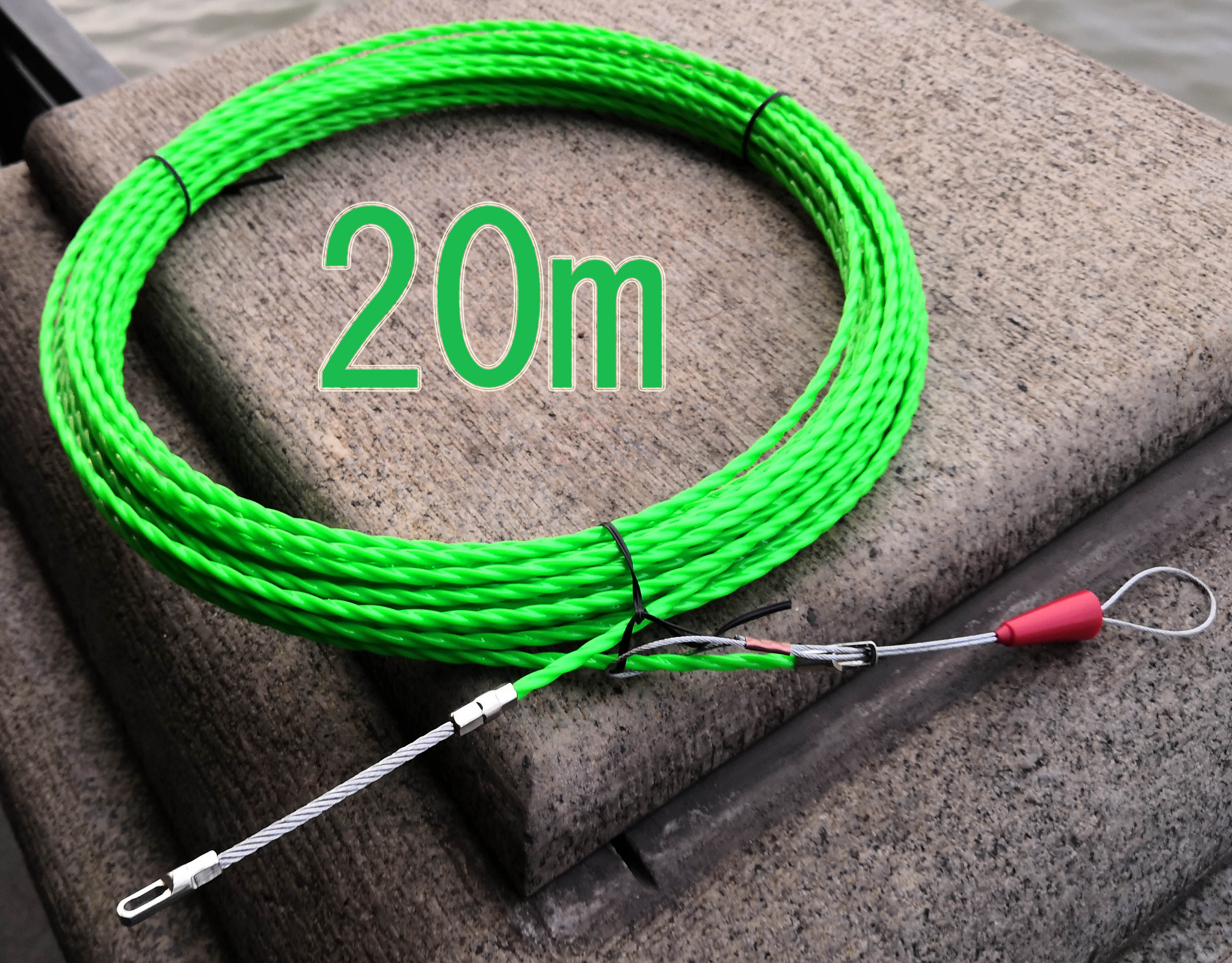 Aewio 20m Electrical Wire Cable Fish Tape Threader Wire Puller for Pulling  Wire Line (20m Green） - Aewio