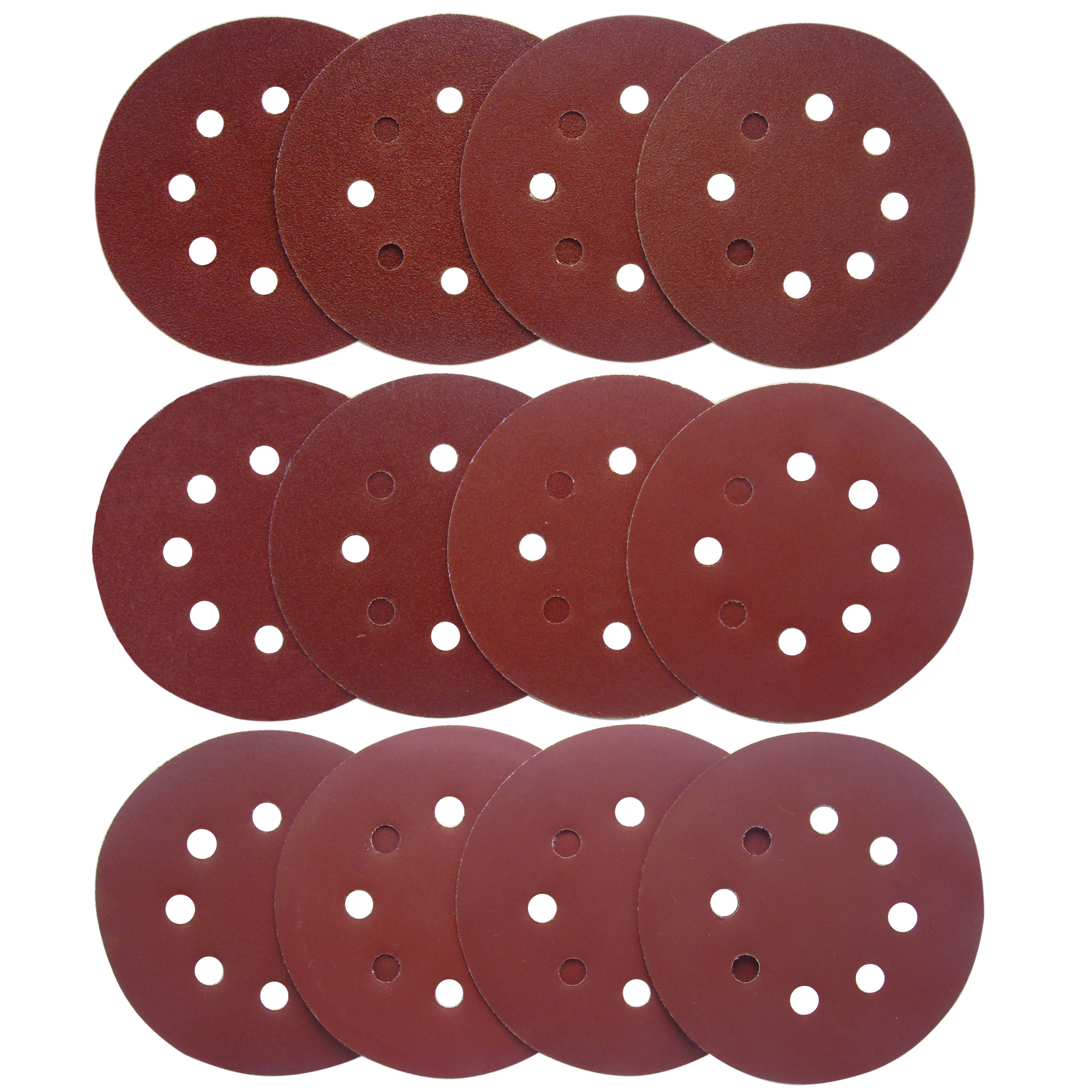56-Pack 5-Inch Sanding Discs - 8 Hole, 60-600 Grit For Random Orbital Sanders
